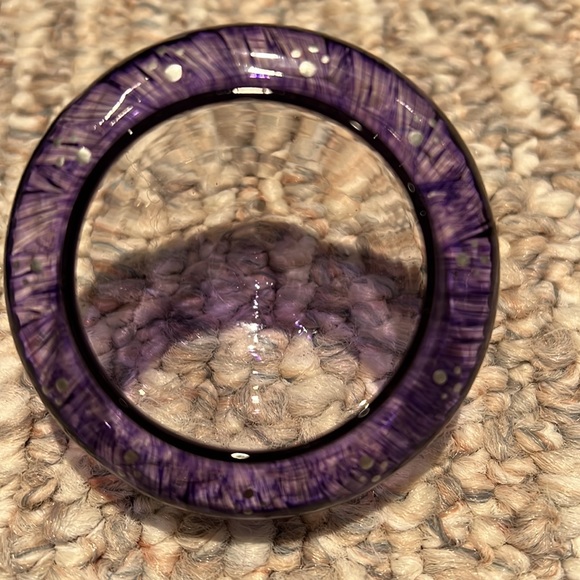 Glass hand painted floating candle holder set - Picture 4 of 4